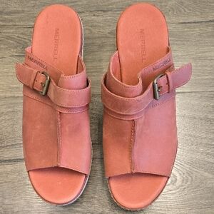 Merrell Pink Sandals with Buckle Detail